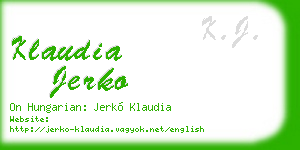 klaudia jerko business card