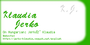 klaudia jerko business card